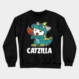 Catzilla Kitten Dragon Cat Halloween Costume Funny Cats Crewneck Sweatshirt